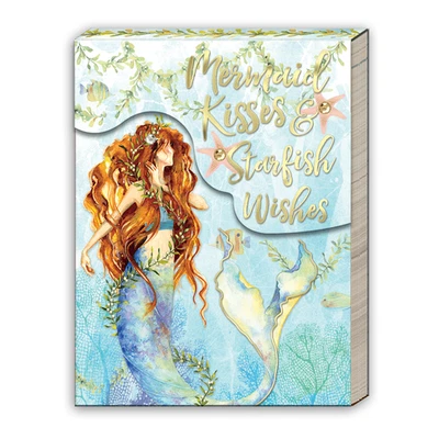 Punch Studio Mermaid Kisses Coastal Pocket Notepad 3" x 4" 75 Printed Sheets - Image 1 of 4