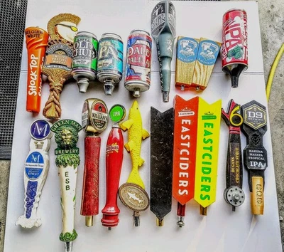  Beer Tap Handles,  lot Of 20 Craft Beer , Eastside Brewery Shock Top , More - Image 1 of 3