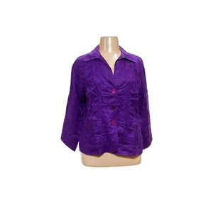 Purple Jones New York Linen Jacket - Picture 1 of 4