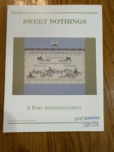 JBW Designs SWEET NOTHINGS  “A Baby Announcement” Cross Stitch Pattern + charms - Picture 1 of 4