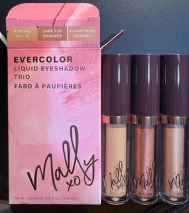 ~Mally Liquid Eyeshadow Trio - Mandorle Opache, Cake Pop Shimmer, Champagne Shimmer - Foto 1 di 5