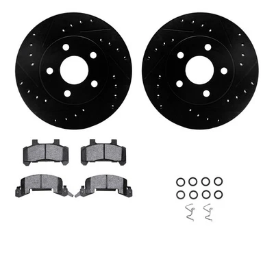 For Buick Century 82-89 Drilled & Slotted Front Brake Kit w Optimum Pads Foto 1 de 3