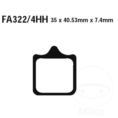 EBC Brake Pads Sintered EPFA front EPFA322/4HH For Ducati 748 R 2001-2002 - Изображение 1 из 4