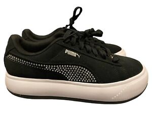 PUMA Suede MAYU Trainers Women’s Size UK 5.5 Black White Worn Once