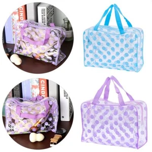 Transparent Storage Makeup Bags Cosmetic Pouch Travel Organizer Toiletry Bag - Picture 1 of 13