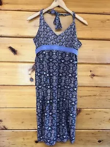 Athleta Pack Everywhere Halter Dress Size 10 Knee Length Smocked Back - Picture 1 of 4