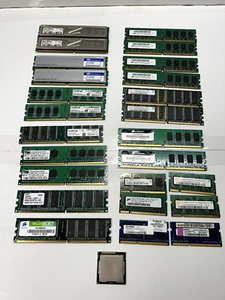 Kingston Corsair Hynix Samsung Micron Crucial DDR DDR2 DIMM SODIMM Mixed Lot - Picture 1 of 7