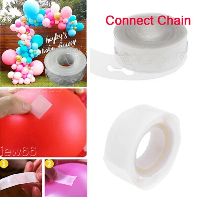 DIY 5-15M Balloon Decor Strip Arch Garland Connect Chain ；Glue Dot Ballons