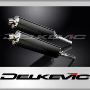 DUCATI MONSTER 620-695-800 02-08 450mm OVAL CARBON BSAU SILENCER EXHAUST KIT - Picture 1 of 4