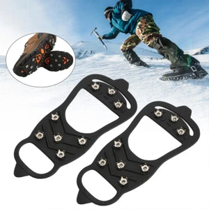 Snow Ice Anti Slip Grippers Crampons For Boots Shoes Grips Spikes Crampon Hiking - Picture 1 of 20