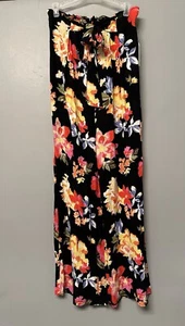 Billabong Floral Wide Leg Pants Size L Elastic Waist Vacation Cruise Beach NWT - Picture 1 of 7
