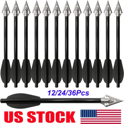 Aluminum 6.3" Pistol Crossbow Arrow Bolts Steel Tips for 50-80lbs Mini Crossbow