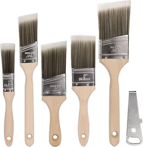 NANAPLUMS Malerpinsel 5er Set, Hochwertiger Lackierpinsel mit Farbdosen Öffner - Bild 1 von 7