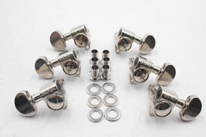 (6) Grover Set 102N Nickel 3x3 Guitar Tuner w/ Ferrule,  Screw, Washer NOS - no - Picture 1 of 4