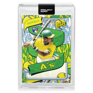 2020 TOPPS PROJECT 2020 #222 RICKEY HENDERSON - BY TYSON BECK - Picture 1 of 2