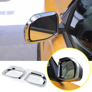 For 2021-2023 Ford Bronco Sport Chrome Rearview Mirror Rain Eyebrow Cover Trim2* - Picture 1 of 9
