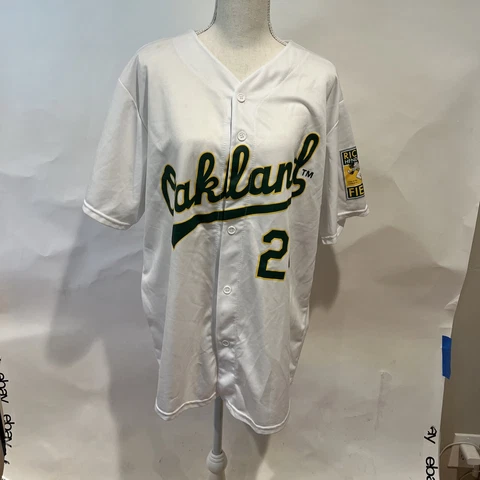 Oakland A’s RICKEY HENDERSON Jersey XL White Unisex Jersey SGA Cover