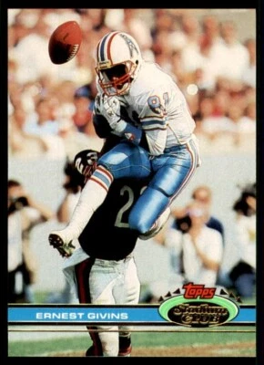 1991 TOPPS STADIUM CLUB FOOTBALL CARD HOUSTON OILERS #389 ERNEST GIVINS - Image 1 of 2