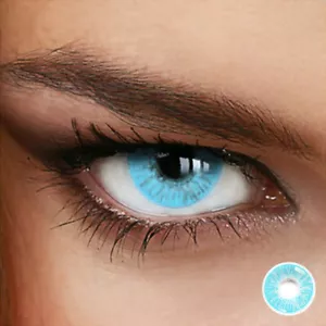 Farbige Kontaktlinsen Naturally Sweet Aqua LuxDelux mit und ohne Sehstärke Blau - Bild 1 von 3