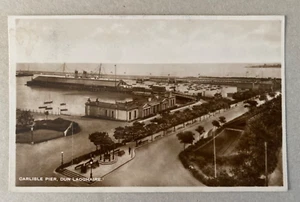 Vintage Photograph Postcard - Carlisle Pier, Dun Laoghaire Ireland- Posted 1936 - Foto 1 di 2