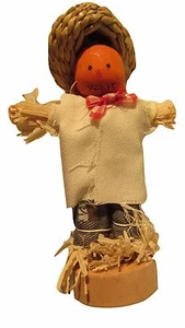 PUMPKIN HEAD SCARECROW HALLOWEEN 3.5" ornament - Picture 1 of 2