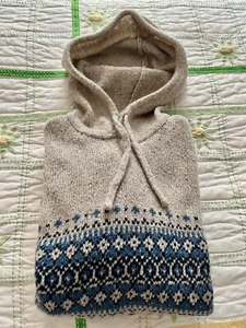 New J.Crew JCrew Vintage Fair Isle Hoodie Sweater Soft Recycled Wool Size Medium - Picture 1 of 12