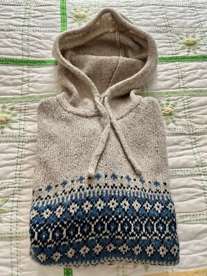 New J.Crew JCrew Vintage Fair Isle Hoodie Sweater Soft Recycled Wool Size Medium - Image 1 of 4
