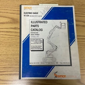 SIMON EAGLE 41/24 PARTS MANUAL BOOK CATALOG LIST Boom Lift GUIDE pn 89-412725 - Picture 1 of 4