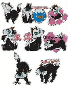 Looney Tunes PussyFoot Vending Machine Sticker Set - Complete 14 Sticker Set - Picture 1 of 2