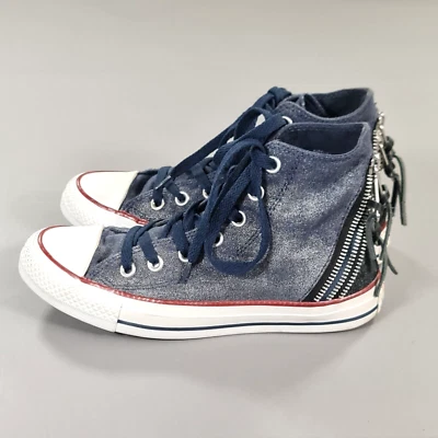 Baskets Converse femme Chuck Taylor bleu 4 UK tri zip haut 36,5 EU - Photo 1/4