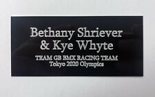 Bethany Shriever Kye Whyte - 110x50mm Engraved Plaque for Tokyo 2020 Memorabilia