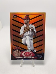 2023 Topps Update US286 Brandon Williamson Orange & Black Foil RC Reds Halloween