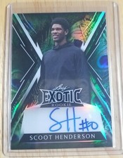 2023 LEAF Exotic Multi RC SCOOT HENDERSON Auto 4/4 PEACOCK Rookie Trailblazers 