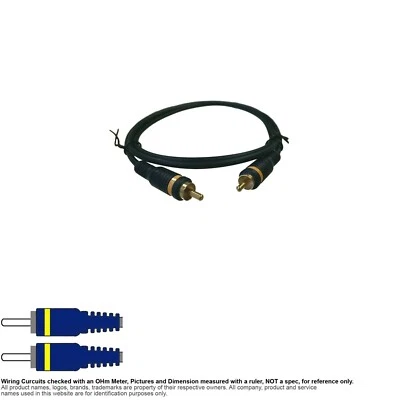 Cable Coax Coaxial RCA 1:1 Audio Composite Video OFC Velocity   6FT C2G 27231 - Image 1 of 2