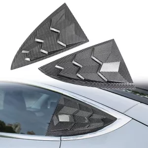 Cubierta de persiana de ventilación lateral de fibra de carbono para ventana trasera para Tesla Modelo 3 - Imagen 1 de 9