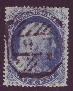 "L.B" - POSTMASTER of CT - FANCY CANCEL on WELL-CENTERED US# 20 TYPE II - RARE ! - Picture 1 of 2