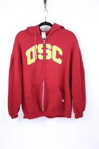 USC Hoodie Erwachsene Größe Large bestickte Applikation durchgehender Reißverschluss Russell Apparel - Bild 1 von 4