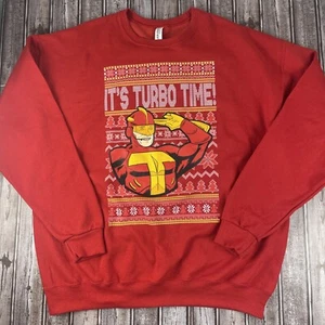 Jingle All The Way Sweater Men’s XL It’s Turbo Time Ugly Christmas Turbo Man - Picture 1 of 8