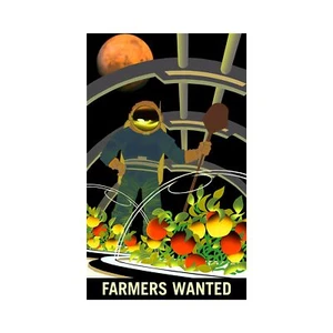 Farmers Wanted NASA Recruitment Ad, Canvas Print, 24" x 40" + Border - Picture 1 of 10