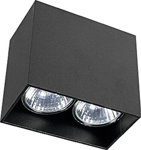 Foco De Techo Negro 2-Luces GU10 Aluminio Cuadrado Pasillo - Imagen 1 de 1