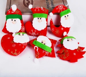 Christmas Decorations Xmas Tree Pentagram Socks Santa Claus Doll Hanging Pendant - Picture 1 of 9