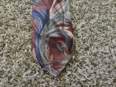 Corbata Alexander Lloyd púrpura geométrica hecha en EE. UU. Foto 1 de 4