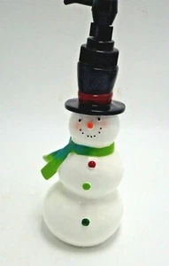 Muñeco de nieve dispensador de jabón de manos vacaciones Navidad baño - Imagen 1 de 12