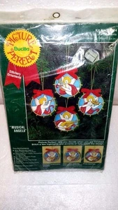 Bucilla Embroidery Kit Christmas Ornaments Stitchery Musical Angels xmas NWT - Picture 1 of 4