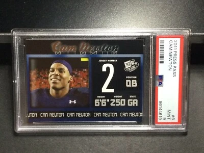 2011 Press Pass #6 Cam Newton Rookie Football Card PSA 9 Mint - Image 1 of 3