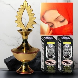 Colorful Powder Eyeliner Bottle With 2 Kohl Liner Long Lasting Waterpoof Surma | - Picture 1 of 9