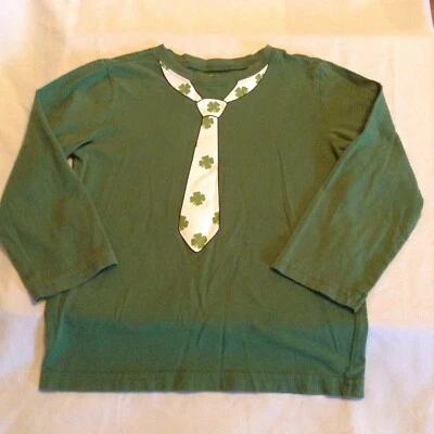 Crazy 8 Talla 5 Camisa Corbata Manga Larga Camiseta Verde Top Niños Foto 1 de 3