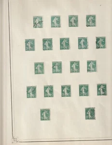 Large old Collection, Accumulation, Sower Type FRANCE 1906-1920's Used, 22 Pages - Picture 1 of 22