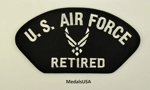 U.S. AIR FORCE RETIRED - Iron/Sew on Veteran Patch HAT, JACKET, VEST P630 - Picture 1 of 1