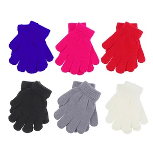 6 Paar Kinderhandschuhe Winter warme Handschuhe für Kinder (zufällige Farbe) Kinderhandschuhe - Bild 1 von 12